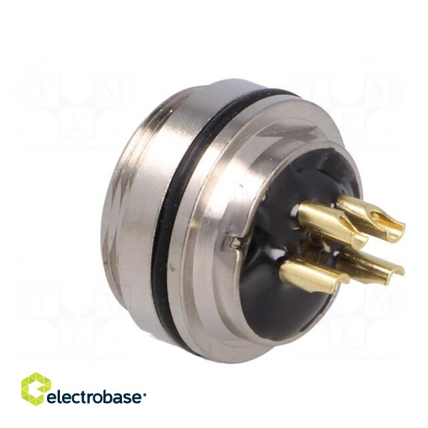 Connector: M16 | socket | female | soldering | PIN: 4 | 7A | 250V | straight paveikslėlis 4