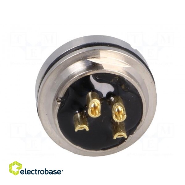 Connector: M16 | socket | female | soldering | PIN: 4 | 7A | 250V | straight paveikslėlis 5