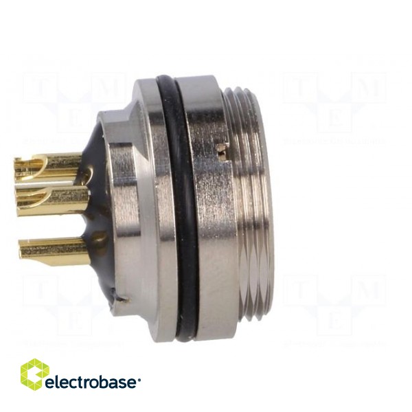 Connector: M16 | socket | female | soldering | PIN: 4 | 7A | 250V | straight paveikslėlis 7