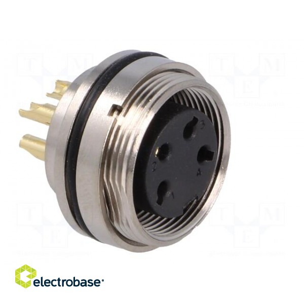 Connector: M16 | socket | female | soldering | PIN: 4 | 7A | 250V | straight image 8