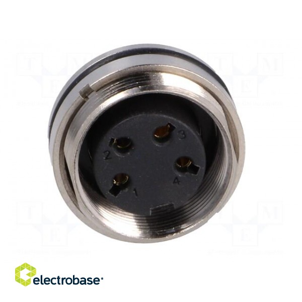Connector: M16 | socket | female | soldering | PIN: 4 | 7A | 250V | straight фото 9