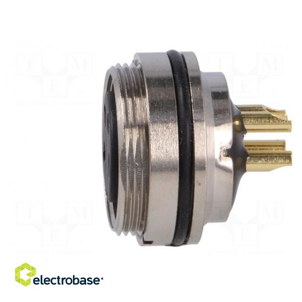 Connector: M16 | socket | female | soldering | PIN: 4 | 7A | 250V | straight paveikslėlis 3
