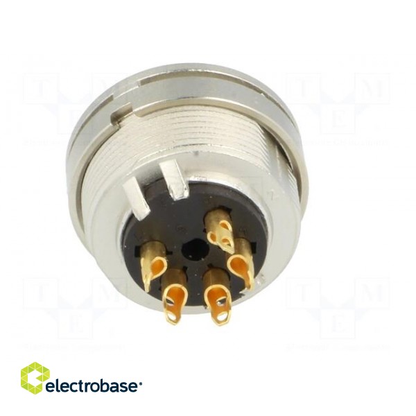 Connector: M16 | socket | female | soldering | PIN: 5 | 5A | 250V | IP40 paveikslėlis 5