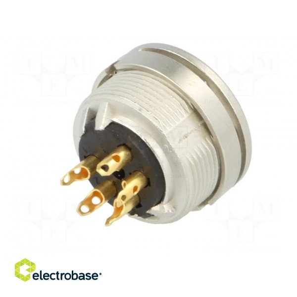 Connector: M16 | socket | female | soldering | PIN: 5 | 5A | 250V | IP40 paveikslėlis 6