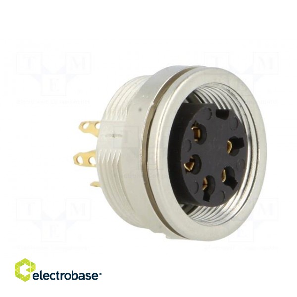 Connector: M16 | socket | female | soldering | PIN: 5 | 5A | 250V | IP40 paveikslėlis 8