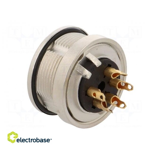 Connector: M16 | socket | female | soldering | PIN: 5 | 5A | 250V | IP68 paveikslėlis 4