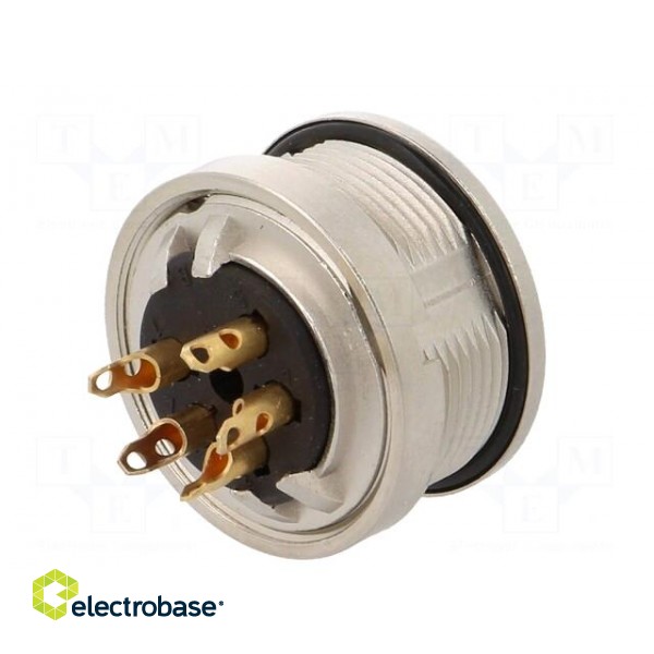 Connector: M16 | socket | female | soldering | PIN: 5 | 5A | 250V | IP68 paveikslėlis 6