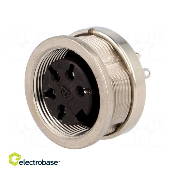 Connector: M16 | socket | female | soldering | PIN: 5 | 5A | 300V | 0.5mm2 image 1