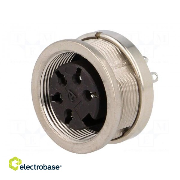 Connector: M16 | socket | female | soldering | PIN: 5 | 5A | 300V | 0.5mm2 image 2