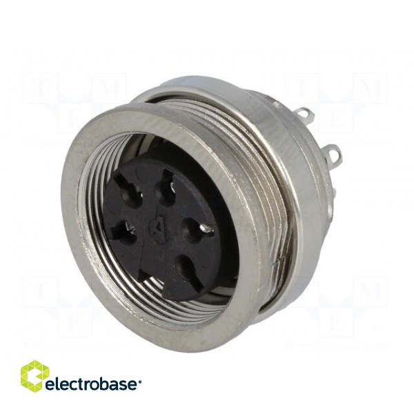 Connector: M16 | socket | female | soldering | PIN: 5 | 5A | 300V | IP40 paveikslėlis 2