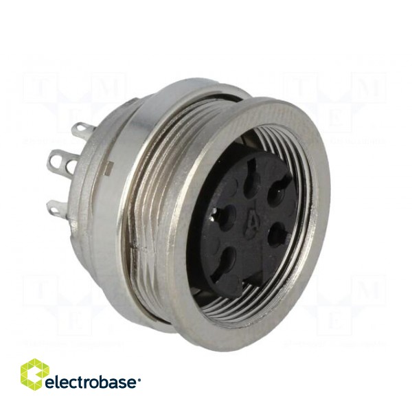 Connector: M16 | socket | female | soldering | PIN: 5 | 5A | 300V | IP40 фото 8