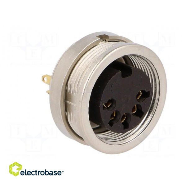 Connector: M16 | socket | female | soldering | PIN: 5 | 5A | 60V | IP40 paveikslėlis 8