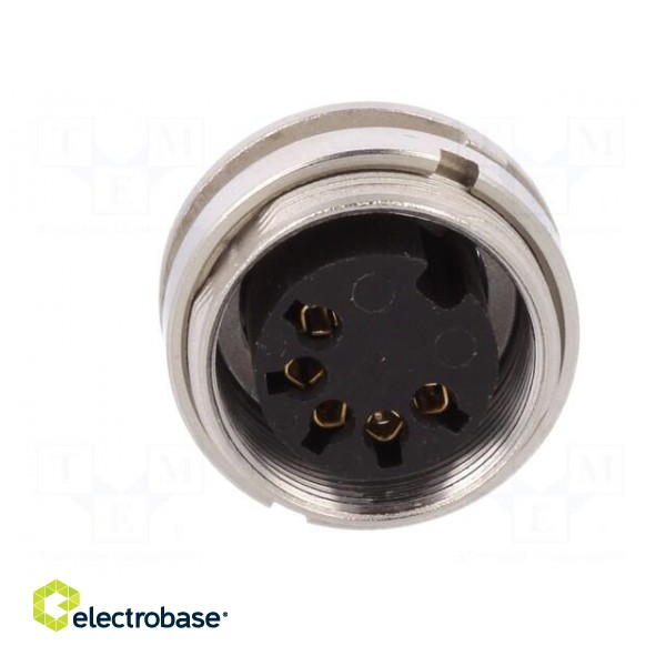 Connector: M16 | socket | female | soldering | PIN: 5 | 5A | 60V | IP40 фото 9