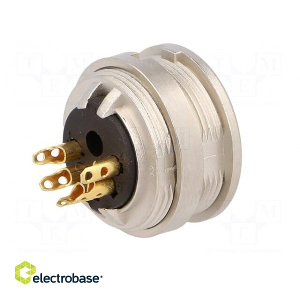 Connector: M16 | socket | female | soldering | PIN: 5 | 5A | 60V | IP40 paveikslėlis 6