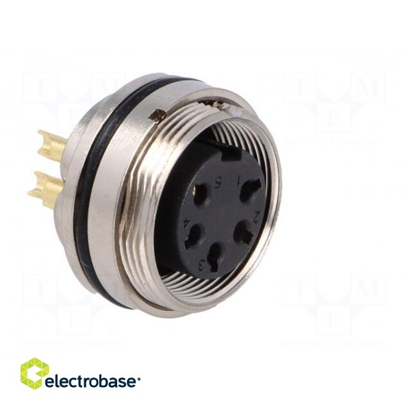 Connector: M16 | socket | female | soldering | PIN: 5 | 6A | 250V | straight фото 8