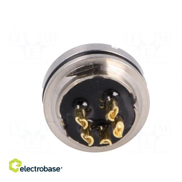 Connector: M16 | socket | female | soldering | PIN: 5 | 6A | 250V | straight image 5