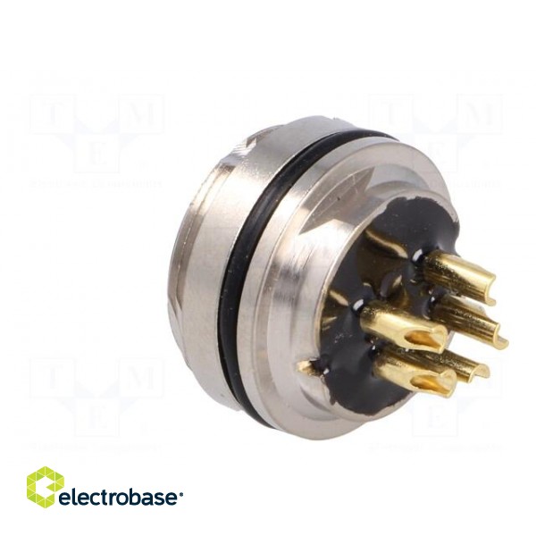Connector: M16 | socket | female | soldering | PIN: 5 | 6A | 250V | straight фото 4