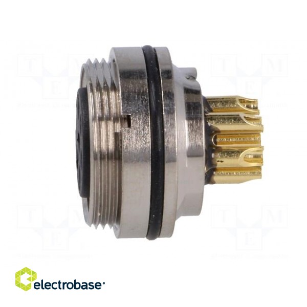 Connector: M16 | socket | female | soldering | PIN: 6 | 5A | 125V | straight image 3