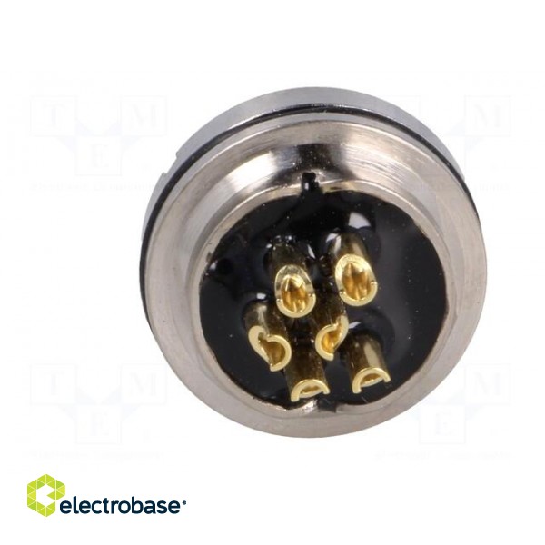 Connector: M16 | socket | female | soldering | PIN: 6 | 5A | 125V | straight image 5