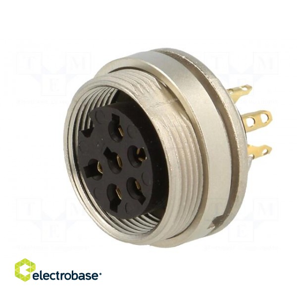 Connector: M16 | socket | female | soldering | PIN: 6 | 5A | 250V | IP40 image 2