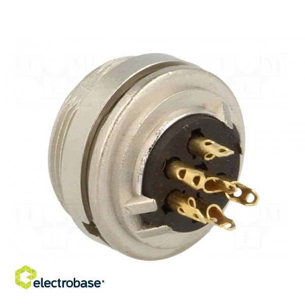 Connector: M16 | socket | female | soldering | PIN: 6 | 5A | 250V | IP40 paveikslėlis 4