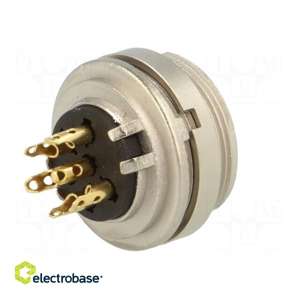 Connector: M16 | socket | female | soldering | PIN: 6 | 5A | 250V | IP40 фото 6