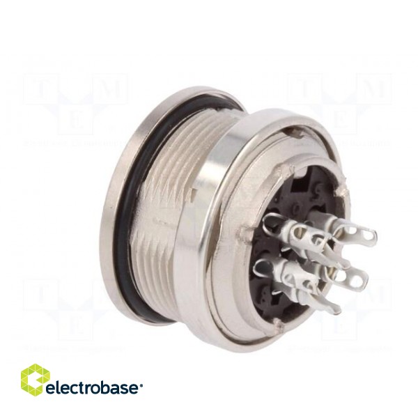 Connector: M16 | socket | female | soldering | PIN: 6 | 5A | 300V | 0.5mm2 image 4