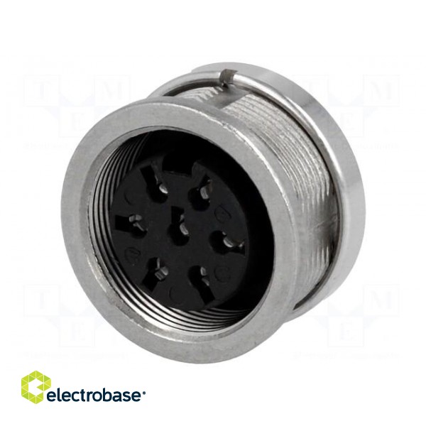 Connector: M16 | socket | female | soldering | PIN: 7 | 5A | 100V | 0.5mm2 image 1