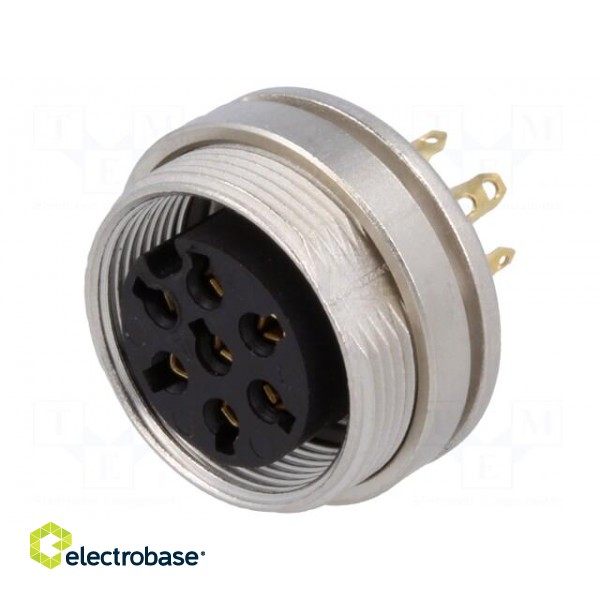 Connector: M16 | socket | female | soldering | PIN: 7 | 5A | 250V | IP40 фото 1