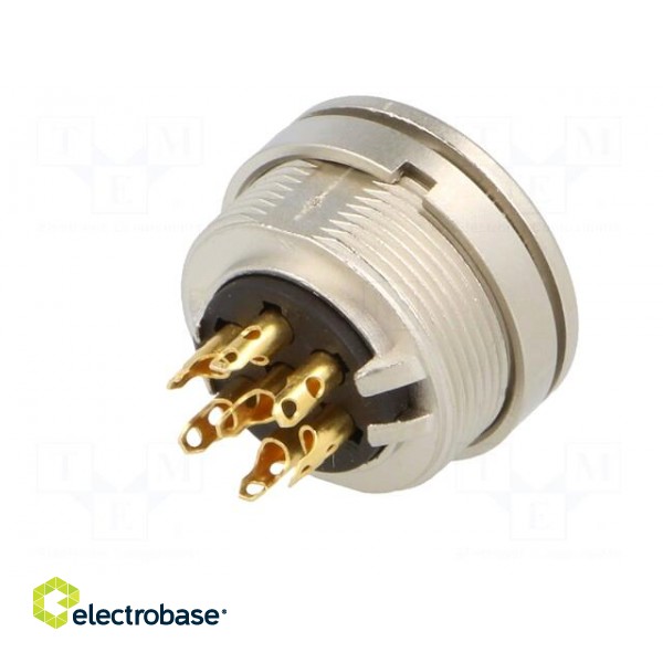 Connector: M16 | socket | female | soldering | PIN: 7 | 5A | 250V | IP40 paveikslėlis 6