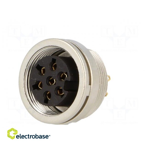 Connector: M16 | socket | female | soldering | PIN: 7 | 5A | 250V | IP40 paveikslėlis 2