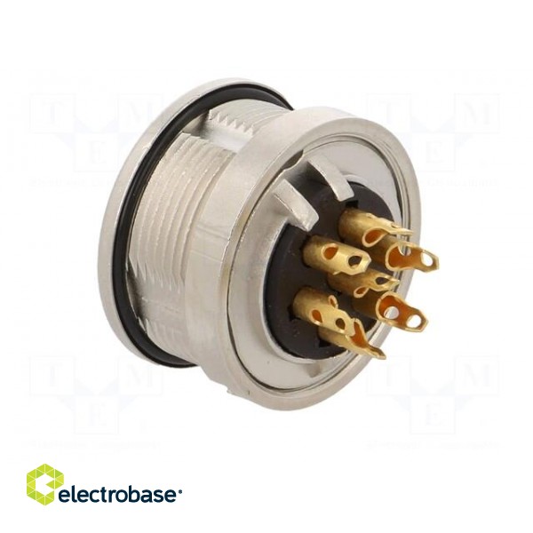 Connector: M16 | socket | female | soldering | PIN: 7 | 5A | 250V | IP68 paveikslėlis 4