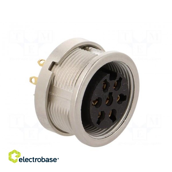 Connector: M16 | socket | female | soldering | PIN: 7 | 5A | 250V | IP68 paveikslėlis 8
