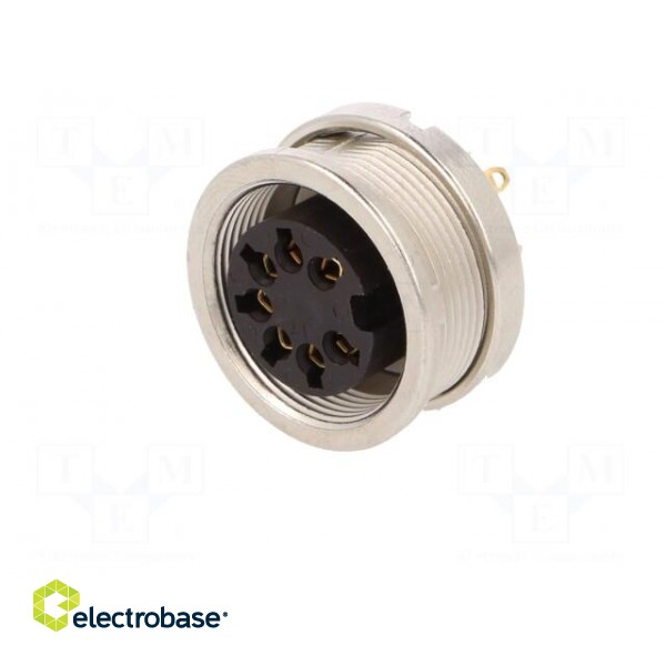 Connector: M16 | socket | female | soldering | PIN: 7 | 5A | 60V | IP40 paveikslėlis 2