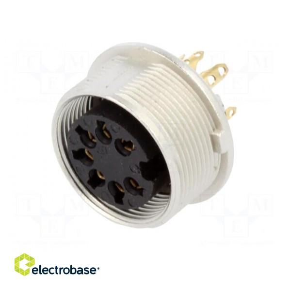 Connector: M16 | socket | female | soldering | PIN: 7 | 5A | 60V | IP40 image 2