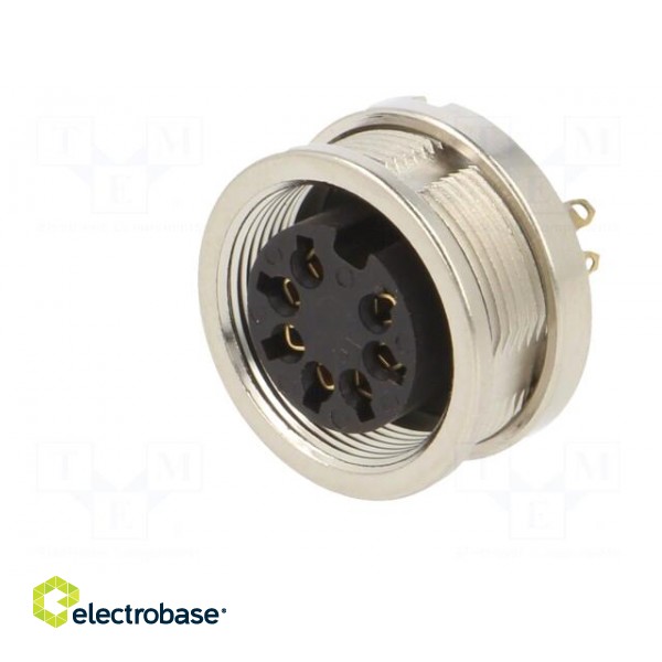 Connector: M16 | socket | female | soldering | PIN: 7 | 5A | 60V | IP68 image 2