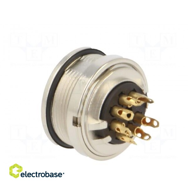 Connector: M16 | socket | female | soldering | PIN: 7 | 5A | 60V | IP68 paveikslėlis 4