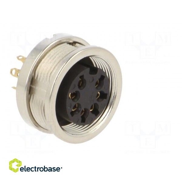 Connector: M16 | socket | female | soldering | PIN: 7 | 5A | 60V | IP68 фото 7