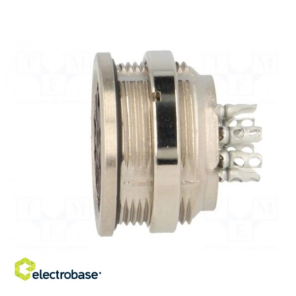 Connector: M16 | socket | female | soldering | PIN: 8 | 5A | 100V | 0.5mm2 image 3