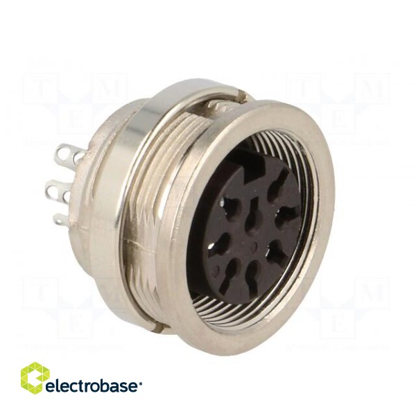 Connector: M16 | socket | female | soldering | PIN: 8 | 5A | 100V | 0.5mm2 image 8