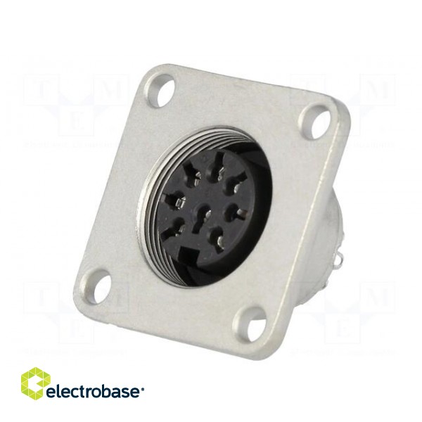 Connector: M16 | socket | female | soldering | PIN: 8 | 5A | 100V | 0.5mm2 image 1