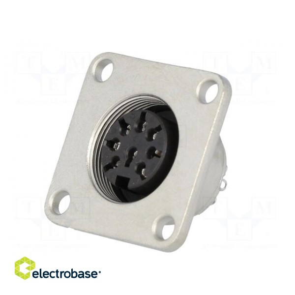 Connector: M16 | socket | female | soldering | PIN: 8 | 5A | 100V | 0.5mm2 image 2