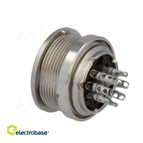 Connector: M16 | socket | female | soldering | PIN: 8 | 5A | 100V | IP40 image 4