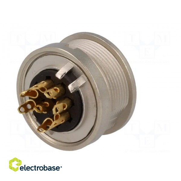 Connector: M16 | socket | female | soldering | PIN: 8 | 5A | 60V | IP40 paveikslėlis 6