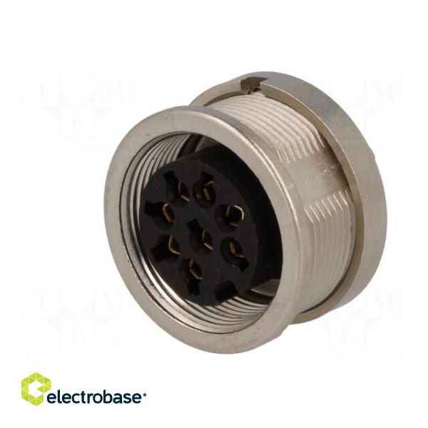 Connector: M16 | socket | female | soldering | PIN: 8 | 5A | 60V | IP40 paveikslėlis 2