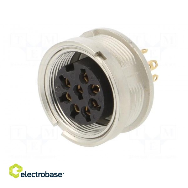Connector: M16 | female | IP40 | socket | soldering | 60V | PIN: 8 | 5A image 2