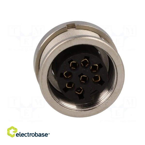 Connector: M16 | socket | female | soldering | PIN: 8 | 5A | 60V | IP40 paveikslėlis 9