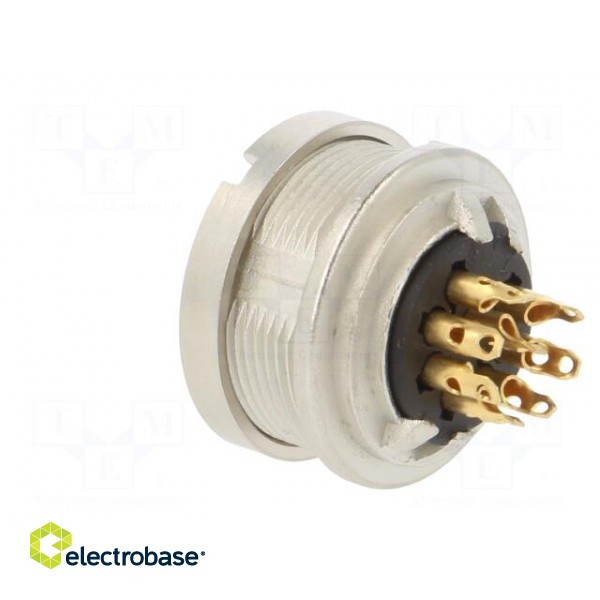 Connector: M16 | socket | female | soldering | PIN: 8 | 5A | 60V | IP40 image 4