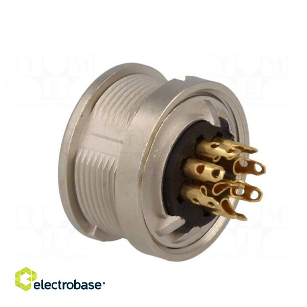 Connector: M16 | socket | female | soldering | PIN: 8 | 5A | 60V | IP40 paveikslėlis 4