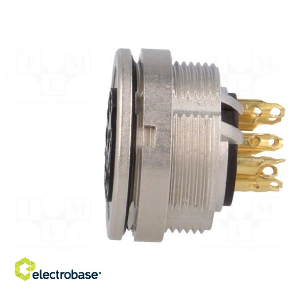 Connector: M16 | socket | female | soldering | PIN: 8 | 5A | 60V | IP68 paveikslėlis 3